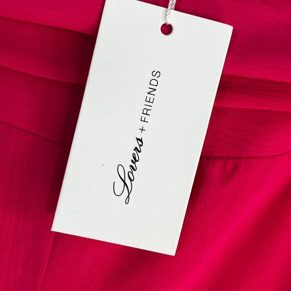 Lovers And Friends Dorinda Wide Leg Pant in Neon Pink High Waist Medium NWT - Picture 7 of 13